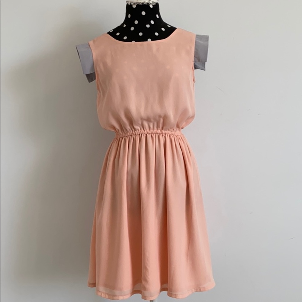 Baby pink dress with open back